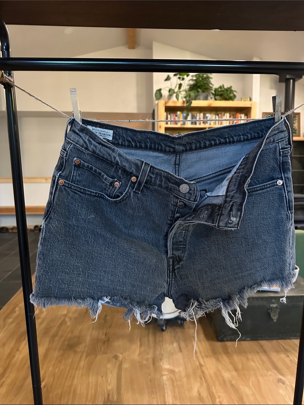 Levi's 501 Black Wash Jean Short